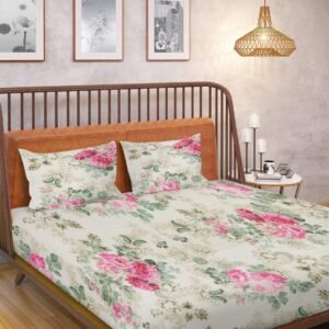 Cotton Bedsheet With Pillow Cover | 100% Cotton 144 TC - Double Bed